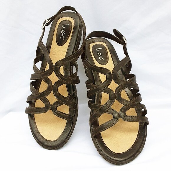 B.O.C. Born Black Walking Sandals Size 10M - Picture 1 of 7